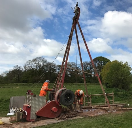 Cable Percussive Drilling Ground Investigation in Manchester