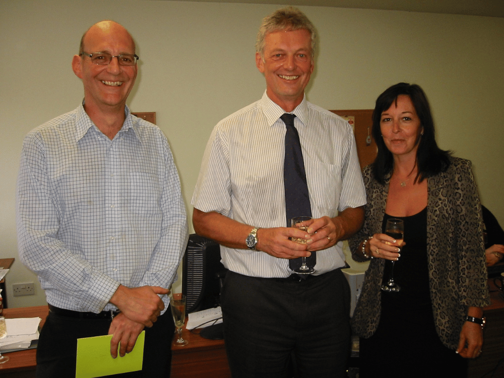 Dave Simpson and Julie Beirne on their 25th Work Anniversary